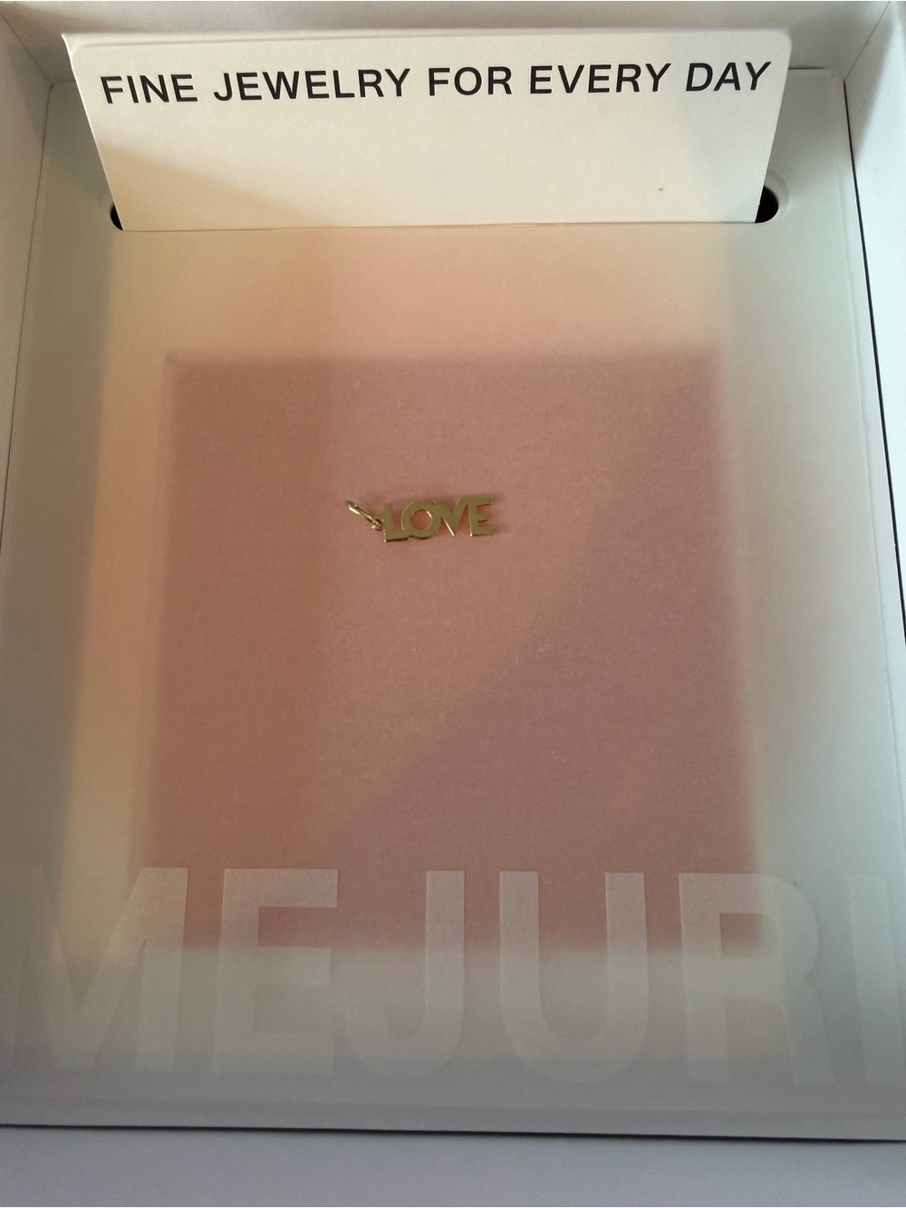 14K Yellow Gold Mejuri Love Pendant - Picture 3 of 7